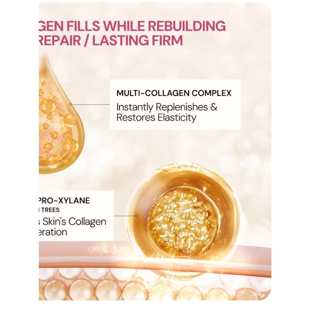 BLBLINK GLASS SKIN Overnight Deep Hydrating Collagen Anti-Wrinkle Box of 5 $53 - Picture 3 of 8